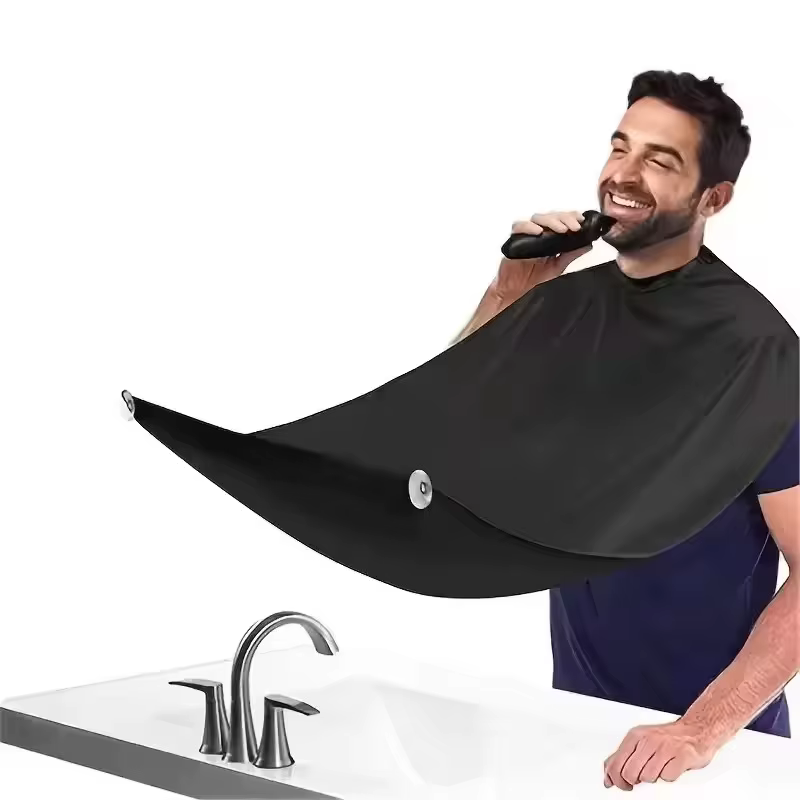 Tablier de rasage pour homme avec ventouses pour barbe et moustache