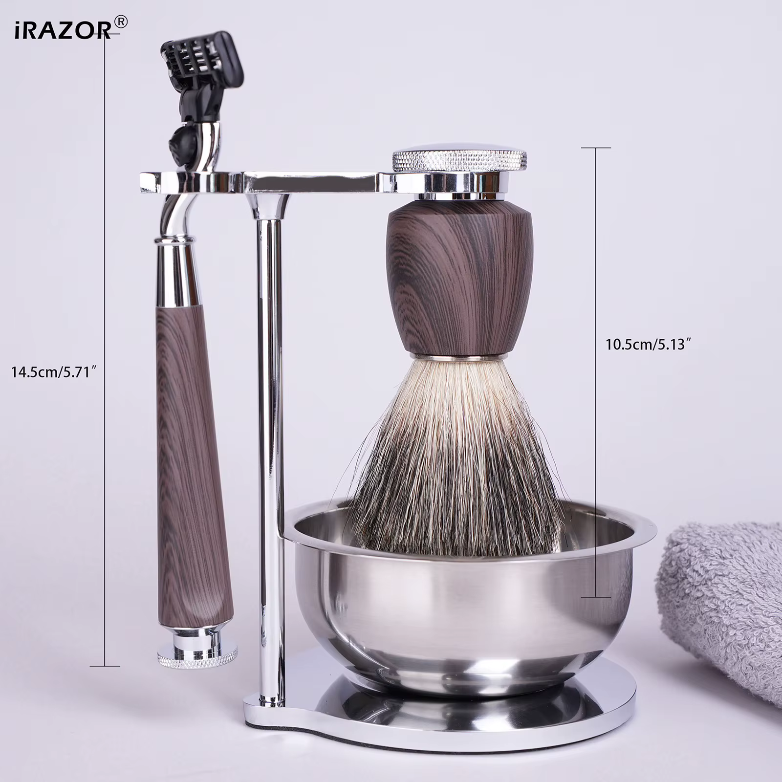 IRAZOR – ensemble de rasage professionnel 3 en 1 pour barbe