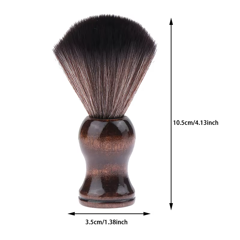 Brosse de rasoir naturelle avec manche en bois pour hommes