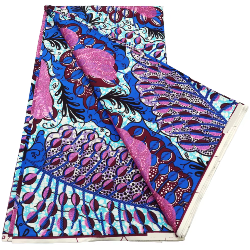 Grand Gold Wax 100% Coton Doux Batik 2025 Tissu Wax Africain Véritable de Haute Qualité Garantie Originale pour Femmes Nigérianes Pagne