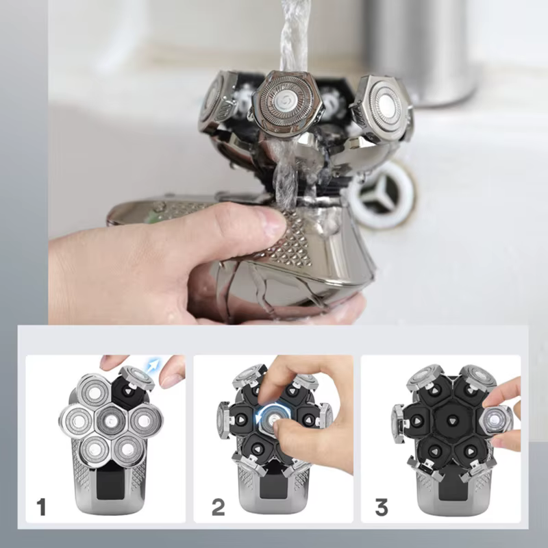 Remplacement des poils de barbe pour rasoir pour homme chauve
