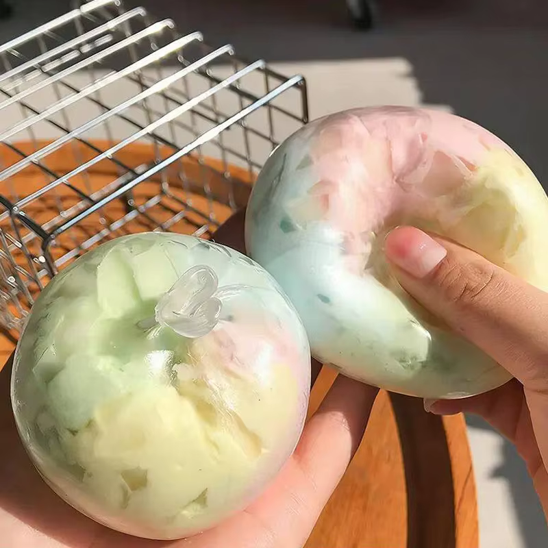 Balle anti-stress souple en chocolat croustillant DIY, à écraser et à presser, pour la relaxation sonore et le soulagement du stress, cadeaux AMR