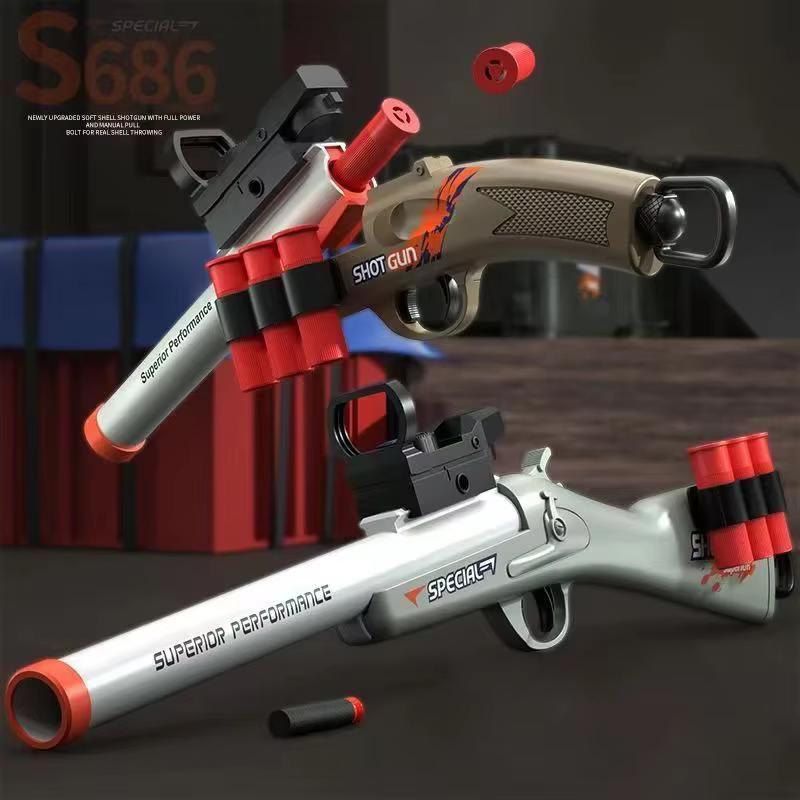 S686 lancer coquille jouet pistolet balle molle Airsoft lanceur Sports de plein air CS jeu Pistola tireur jouet amusant pour garçons cadeau