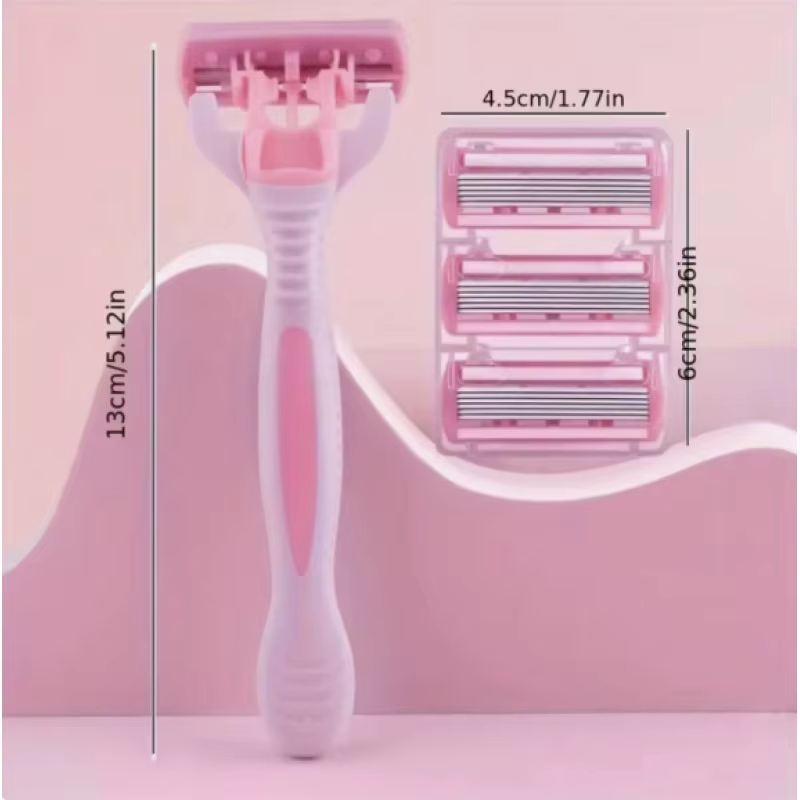 1 manche + 7 lames / Rasoir de sécurité manuel pour hommes et femmes