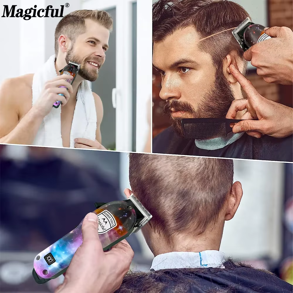 Magiccomparator-Tondeuse à cheveux électrique réglable pour homme