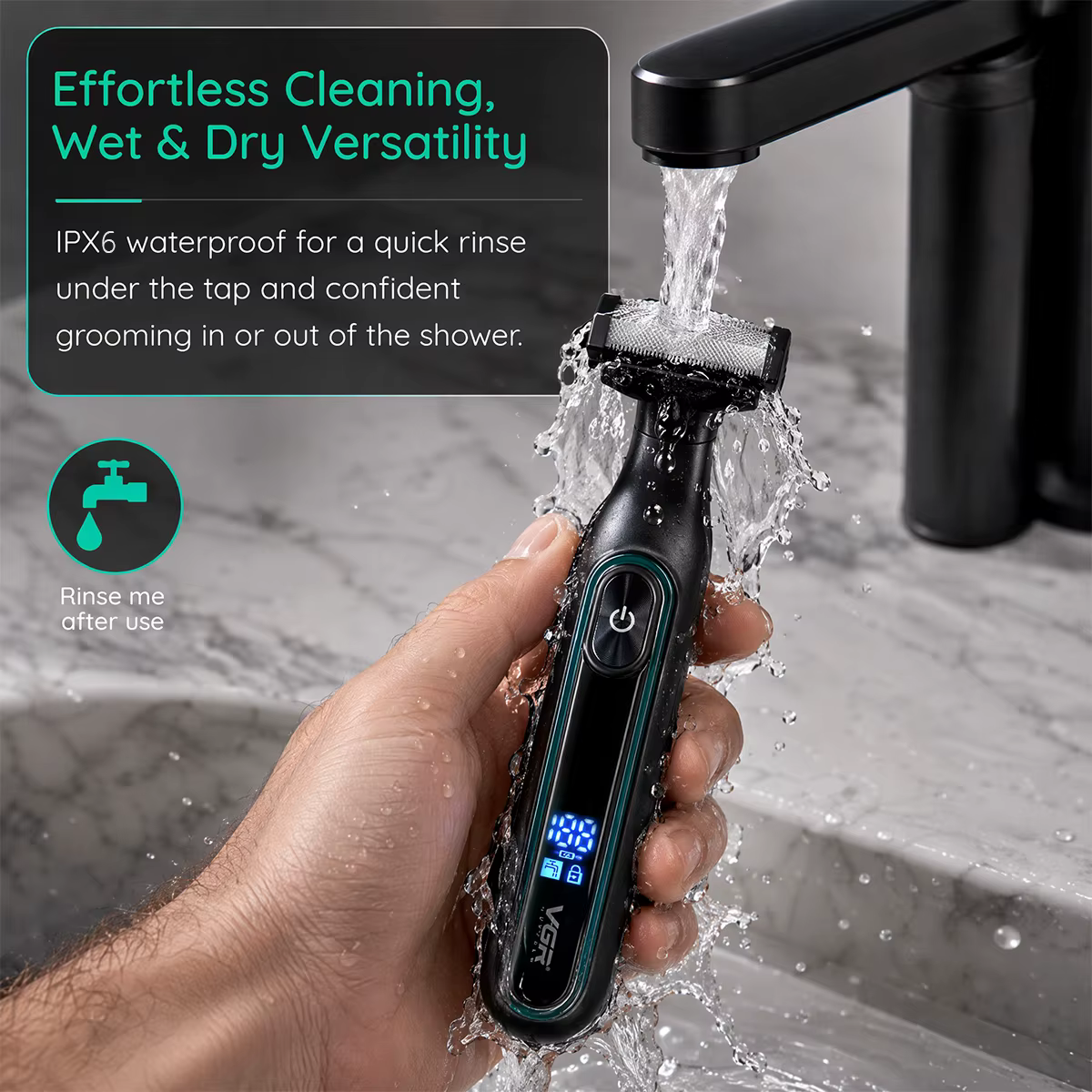VGR tondeuse tondeuse à barbe pour hommes rasoir electrique homme rasoir homme Le rasoir Professionnel Rasoir