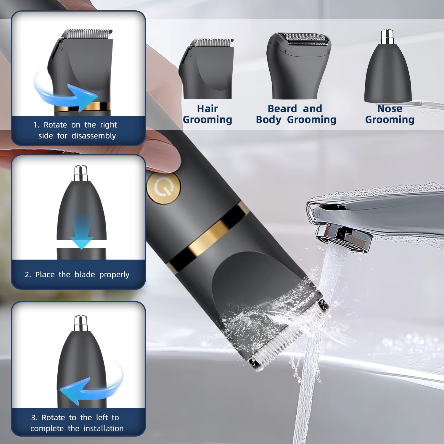 Tondeuse corporelle 3 en 1 pour hommes
