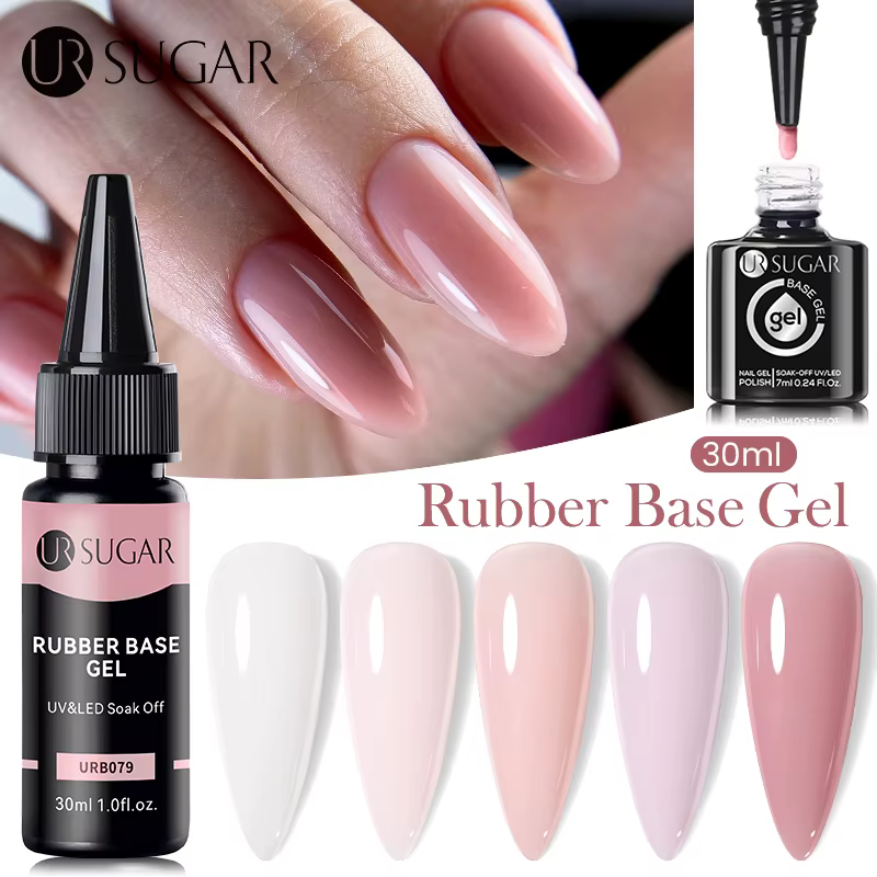 UR SUGAR 30ml Gel de Base en caoutchouc nu sans lingette couche de finition recharge paquet grand Volume vernis Semi-permanent UV LED Nail Art manucure