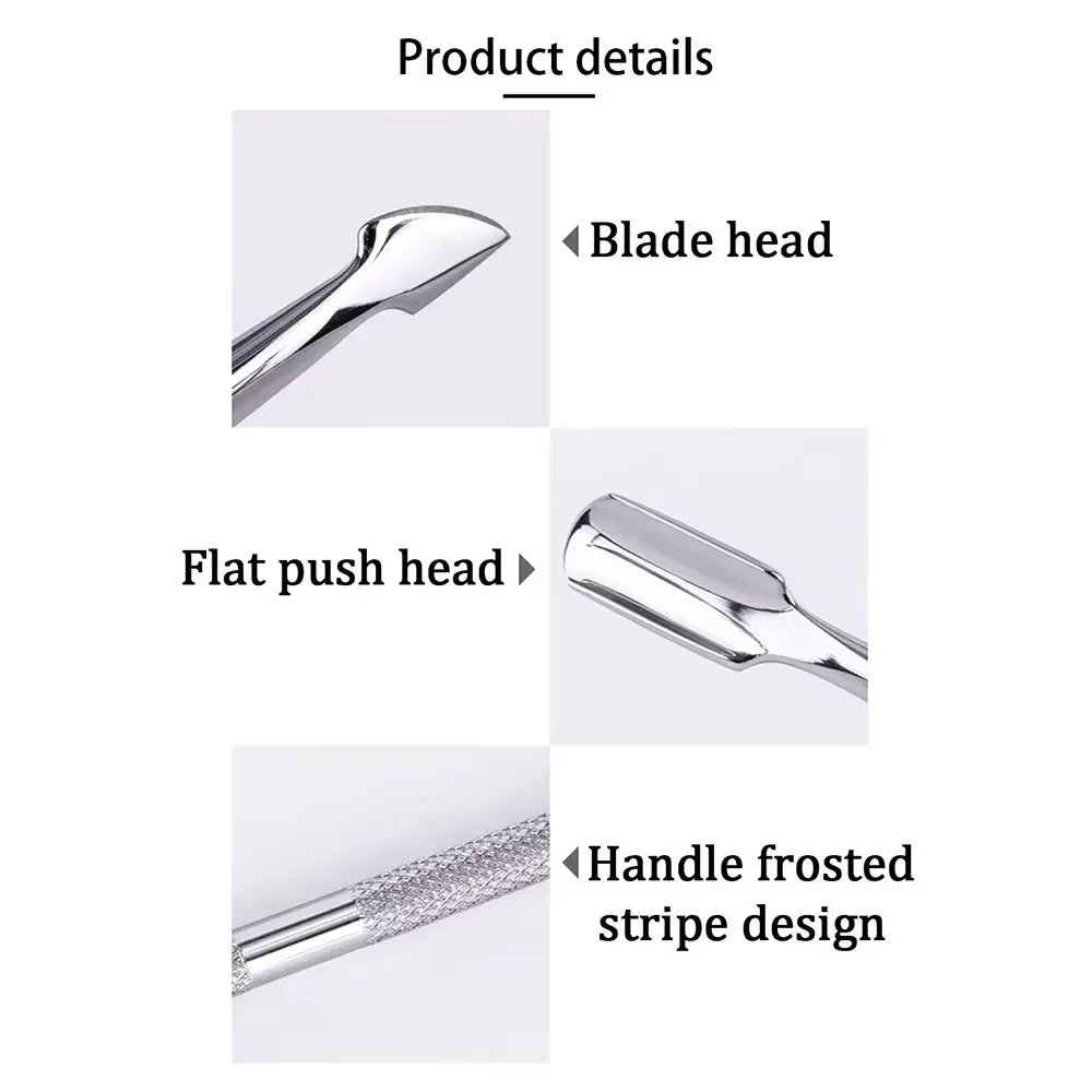 CuemployPusher-Outils de manucure en acier inoxydable