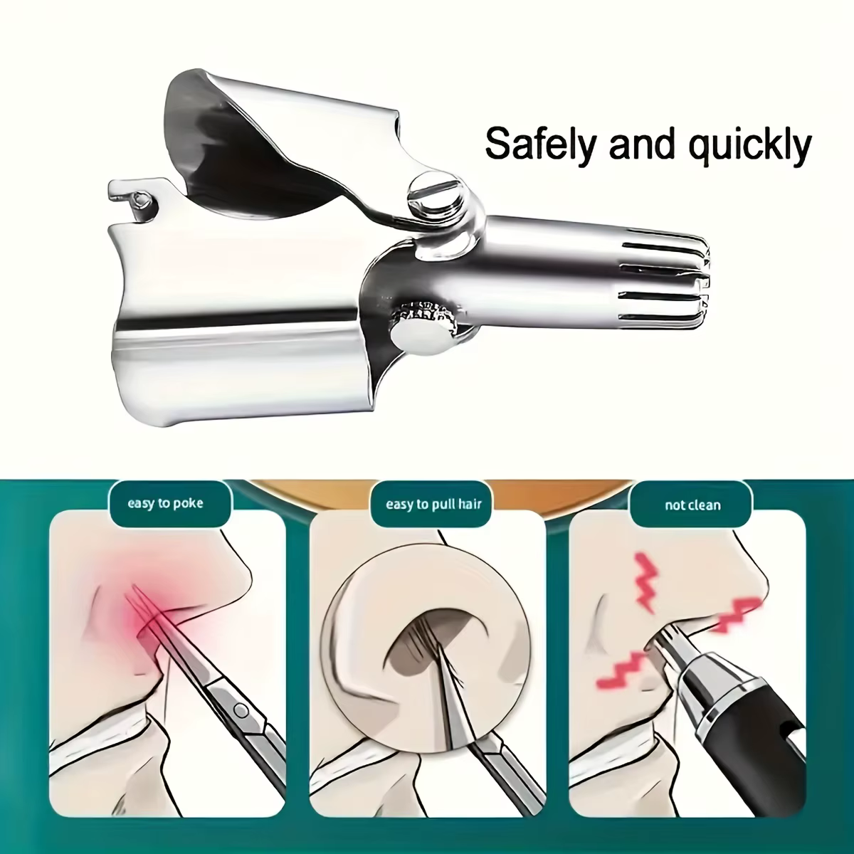 Tondeuse à poils de nez pour hommes