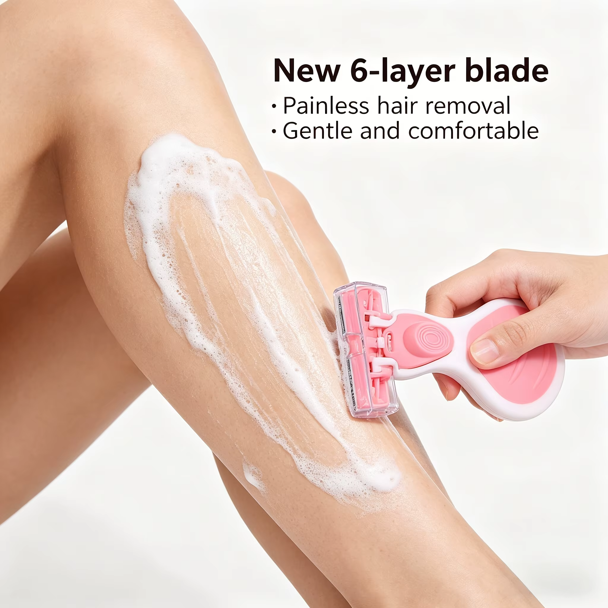 Rasoir portable 6 lames pour femme