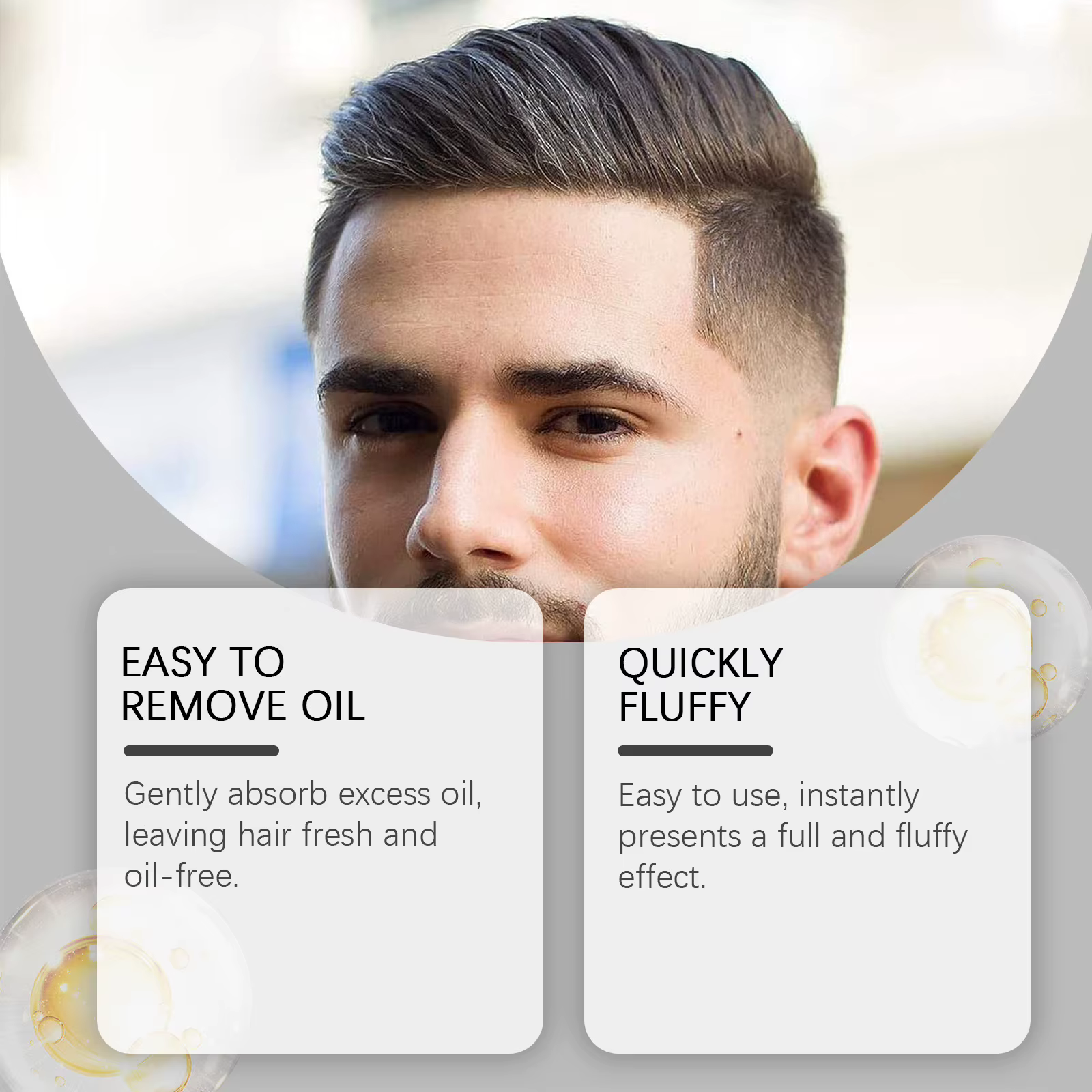 Poudre Volumisante Homme Fixation Forte Texturisante Contrôle Longue Durée de l'Huile Fini Mat Salon Coiffage Épaississant Volume et Douceur