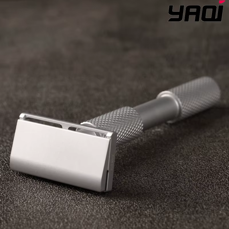 Rasoir de sécurité YAQI 2026 Aileron GEM Blade - Rasoir traditionnel à 3 plaques pour un rasage lisse et confortable