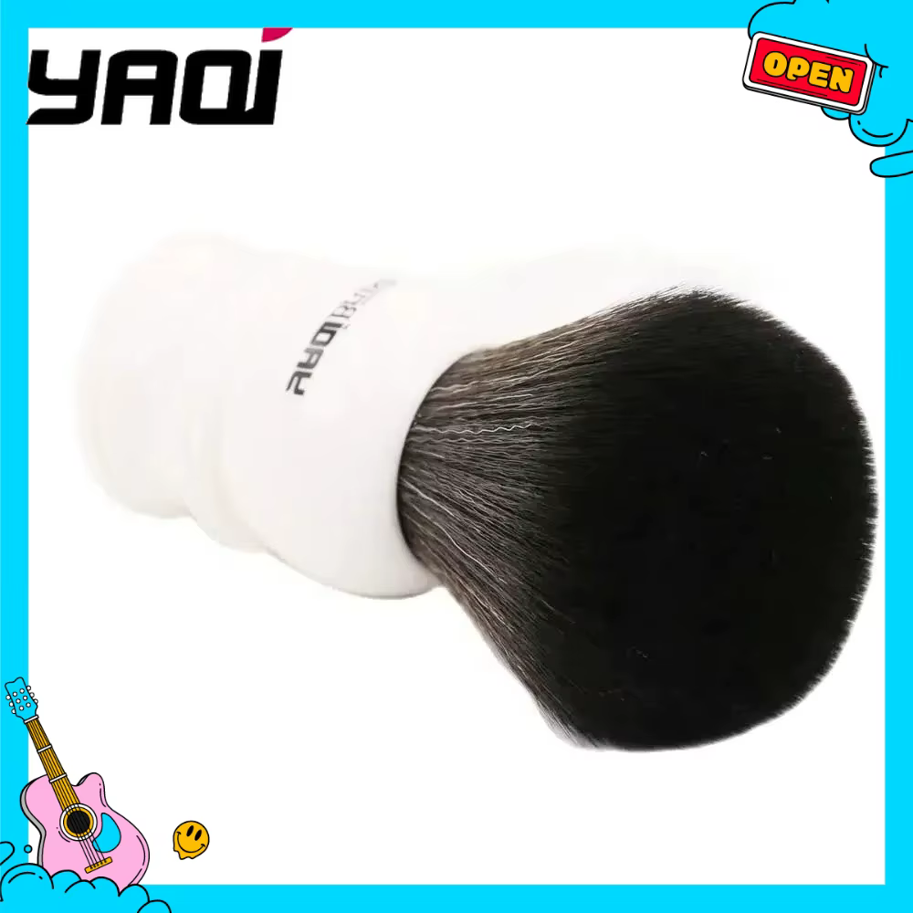 Brosse de rasage humide Yaqi 30mm taille noeud blanc poignée noir cheveux synthétiques
