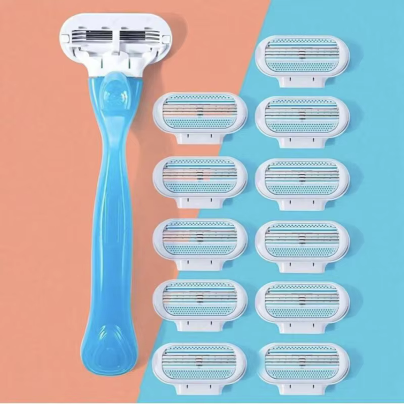 1 poignée + 4/8 lames de rasoir de sécurité pour femmes visage/jambes/aisselles/Bikini épilation de beauté rasage