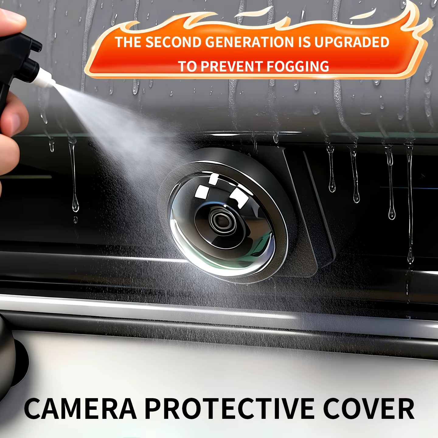 Système d'imagerie panoramique à 360 degrés pour voiture, couvercle de protection pour caméra avant et arrière, fabriqué en film transparent haute définition, capable de protéger contre la poussière,