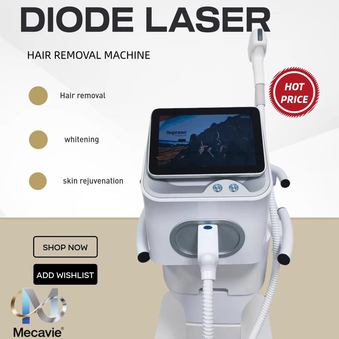 Promotion 2026 : Appareil d'épilation laser diode Soprano Ice Titanium 4000W avec 4 longueurs d'onde