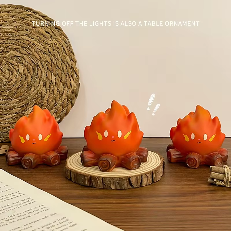 Veilleuse de feu de joie, bougie électronique, lumière d'ambiance décorative, ornement cadeau pour enfants