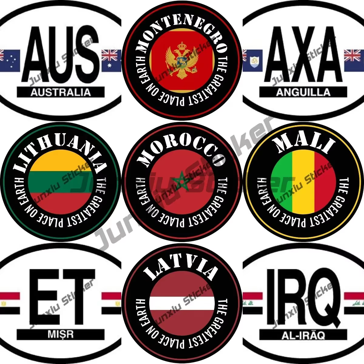 Autocollants Muraux en Vinyle avec Citations du Maroc et du tueur, Décalcomanies sur le Plus Grand Lieu de la Terre, Drapeaux de Pays Nationaux