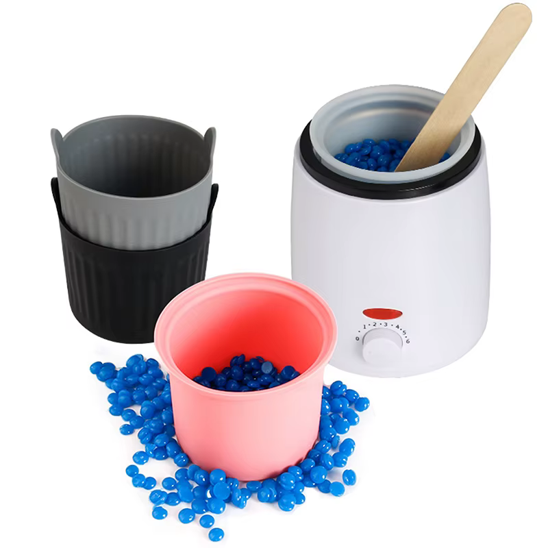 Nouveau chauffe-cire résistant à la chaleur remplacement bols en Silicone épilation cire avec bâton d'agitation poêle