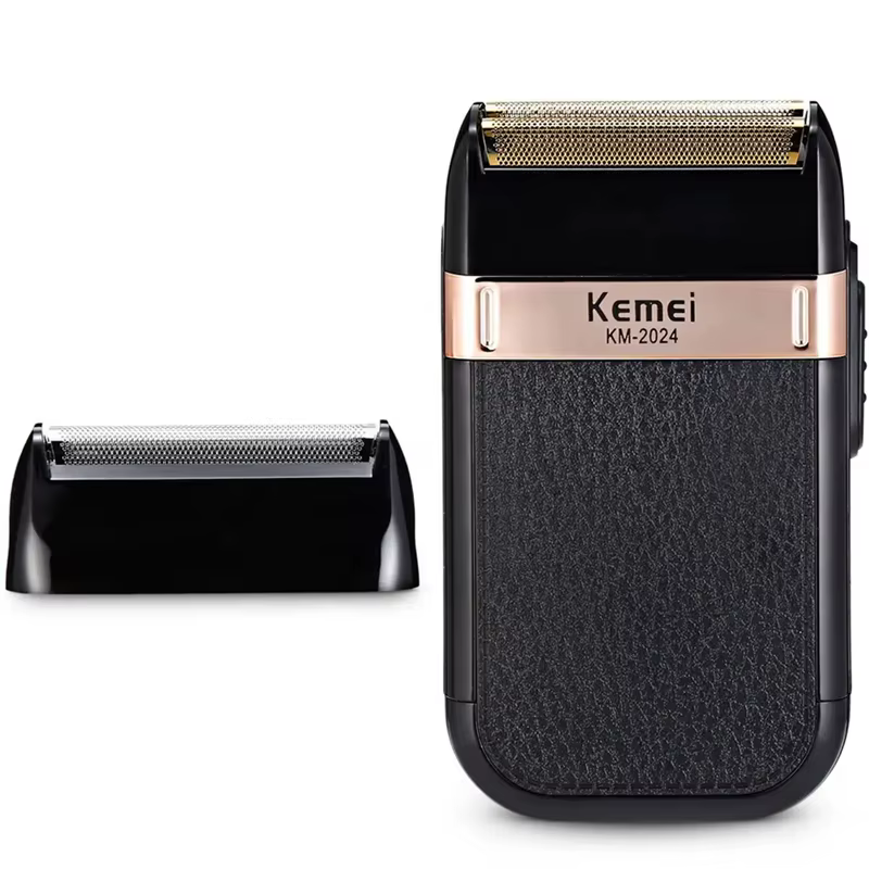 Kemei puissant rasoir rechargeable pour hommes feuille