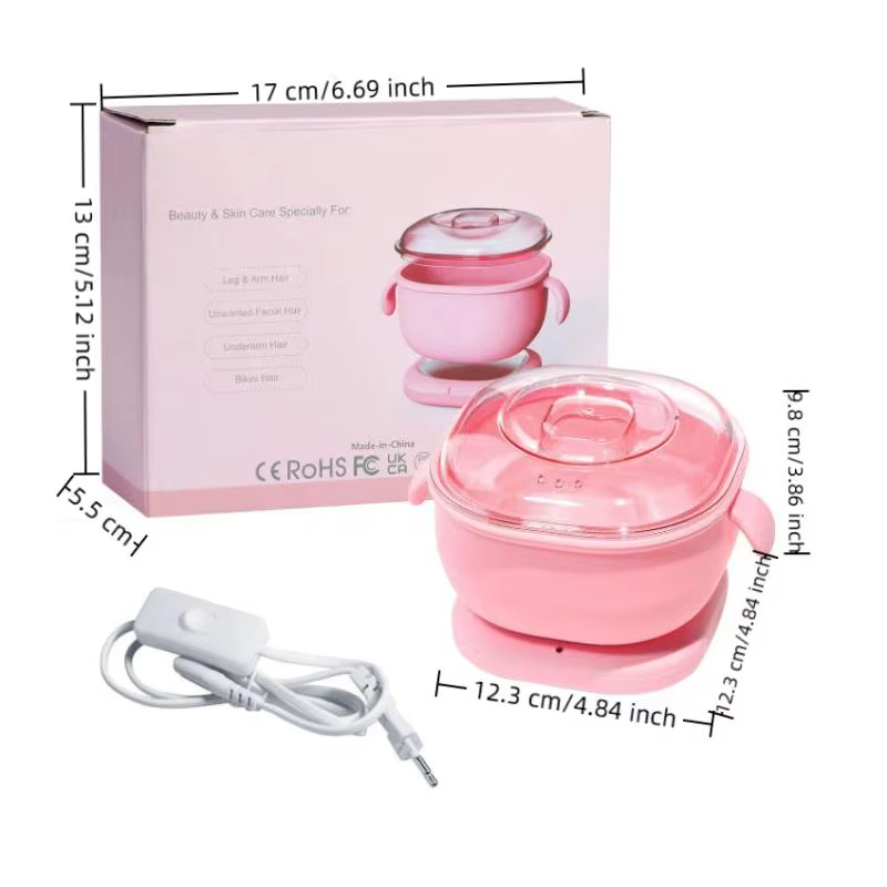 Chauffe-cire pliable portable en silicone 400 ml pour épilation