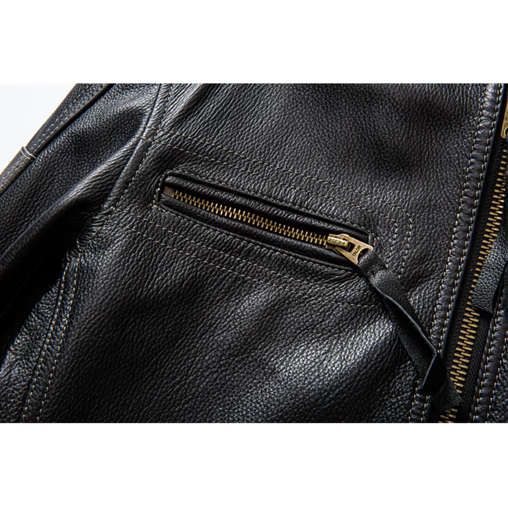 Veste de moto veste de moto tout-terrain résistante à l'usure et aux rayures veste en cuir imperméable et coupe-vent