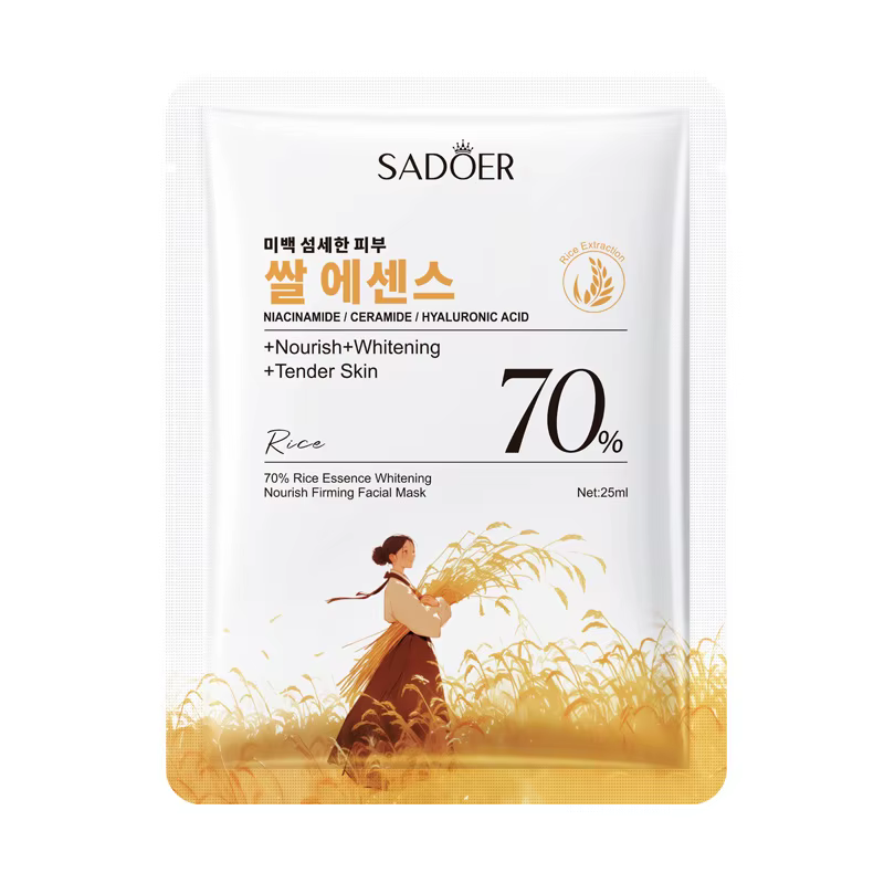 SADOER masques faciaux blanchissants au riz blanc hydratant Anti-rides Anti-âge masque hydratant coréen soins de la peau cosmétiques