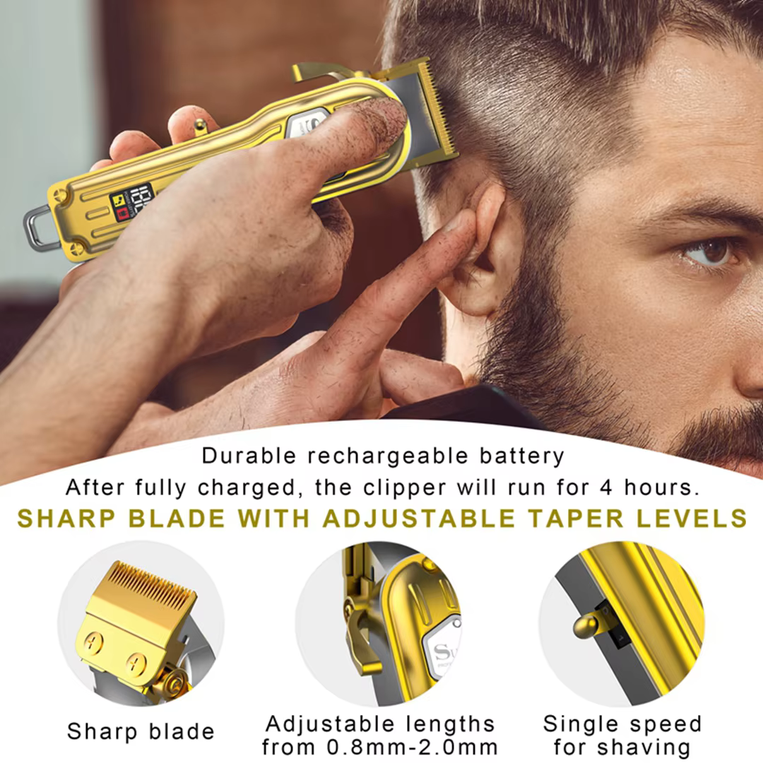 Surker 2025 tondeuse à or pour hommes salon de coiffure