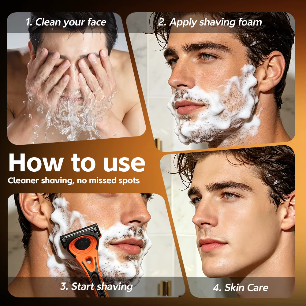 5 pièces/Rasoir manuel pour homme