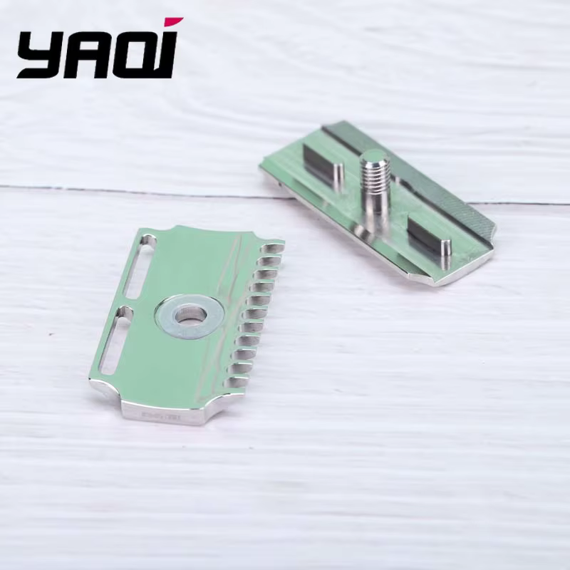 YAQI Vostok 70DC tête de rasoir de sécurité 316 acier inoxydable poli double peigne avec écart de lame de 0.7mm pour un rasage fluide