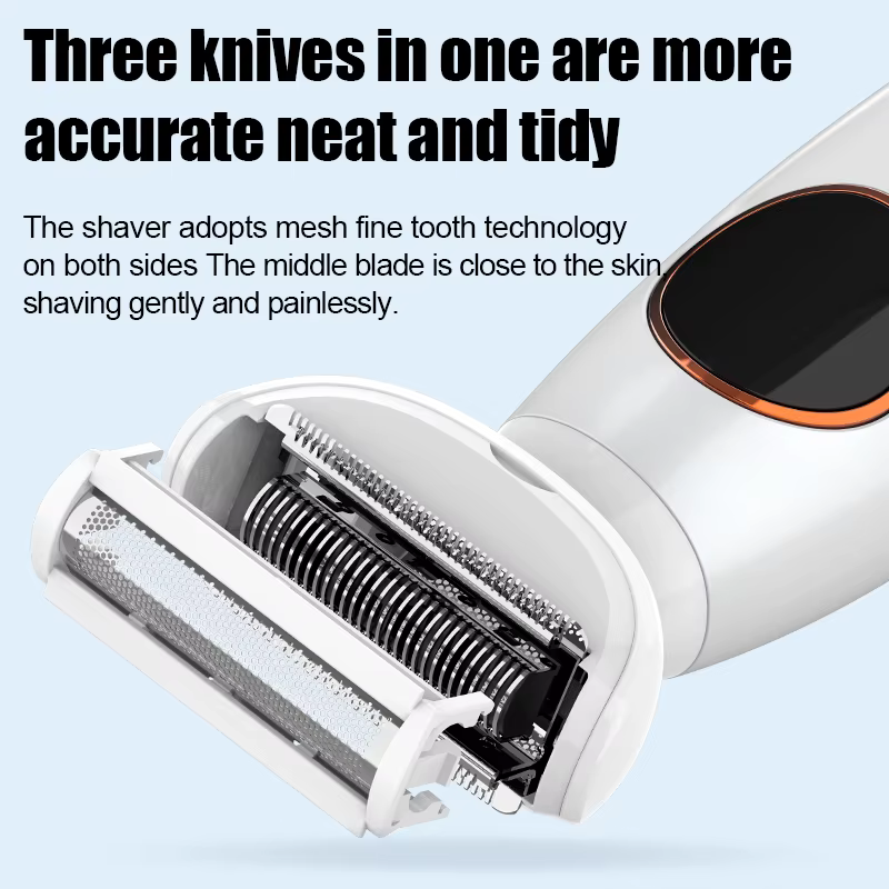 5in1 rasoir à cheveux Bikini tondeuse tête remplaçable sourcil épilation du visage étanche utilisation sèche et humide
