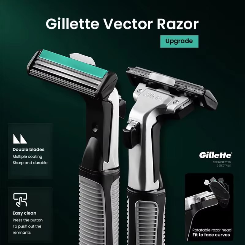 Gillette Vector 2 ensemble de rasoir avec têtes