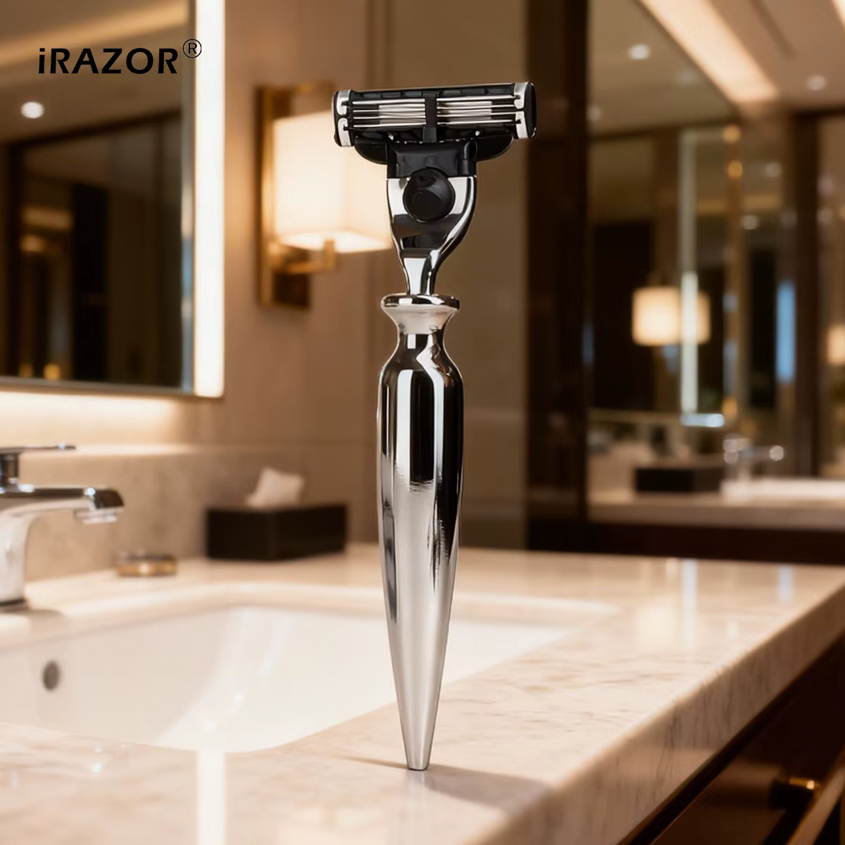 IRAZOR Mach 3 rasoir manuel pour hommes 3 couches lames rapide lisse outil d'épilation sûr pour barbier professionnel mari cadeau