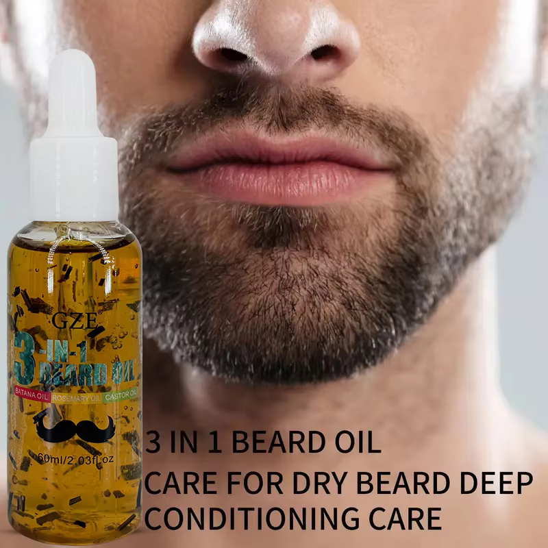 GZE Huile à barbe 3 en 1 pour soin - Hydrate