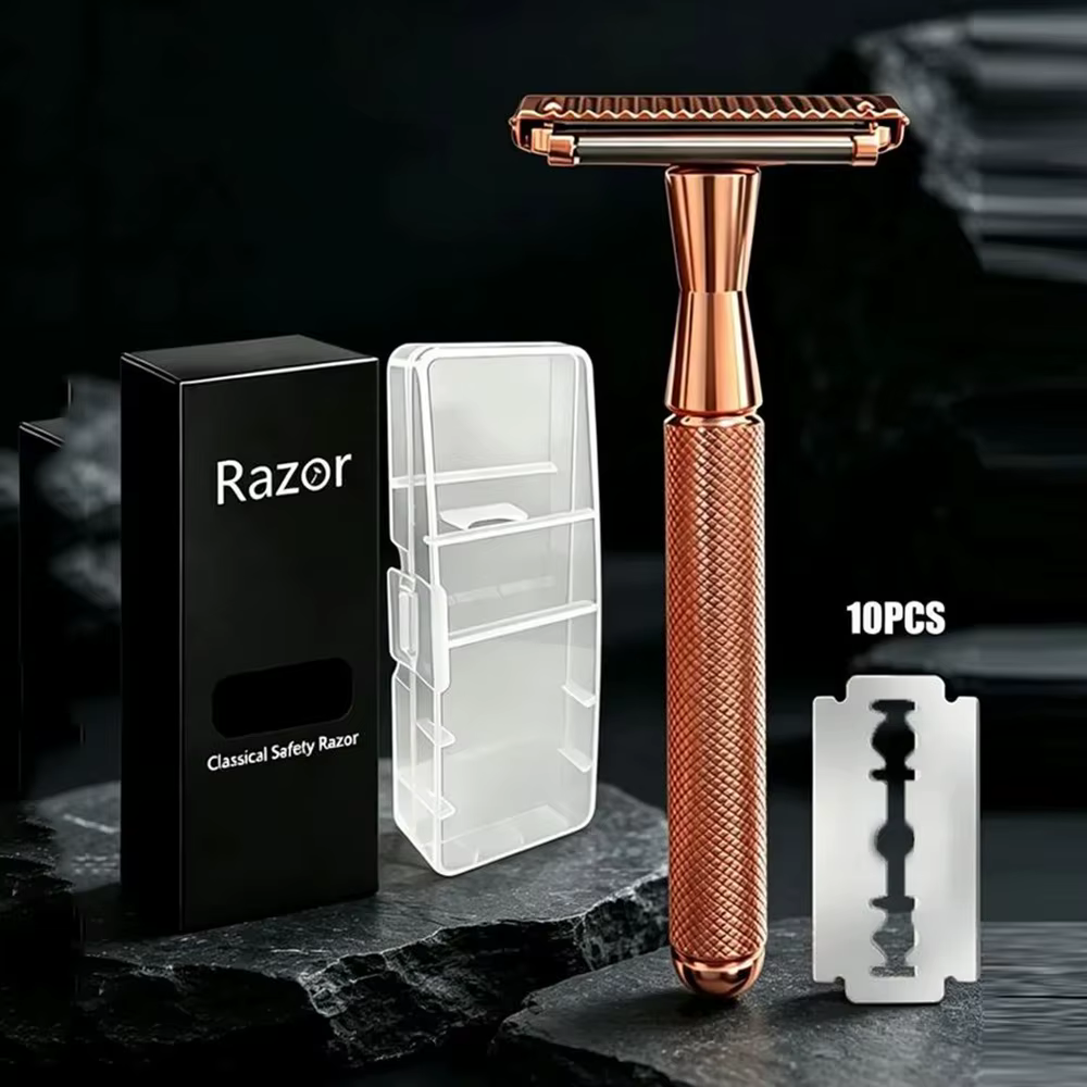 RZACLEA22T-1 rasoir de sécurité double couche avec tête à roulettes