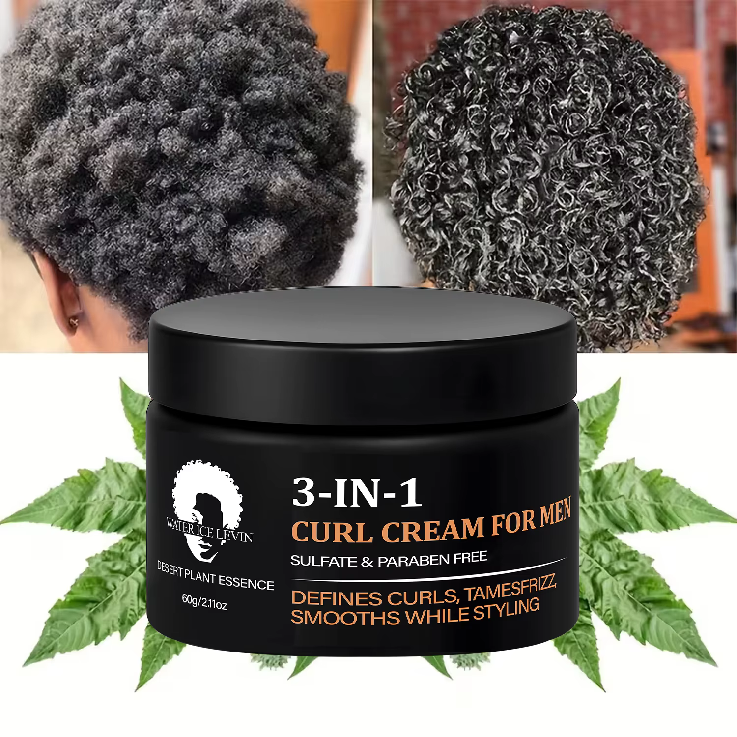 Crème anti-boucles 3 en 1 pour hommes