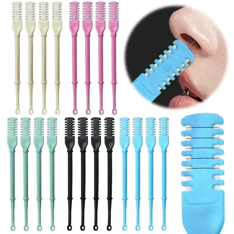 Tondeuse manuelle double tête pour poils du nez