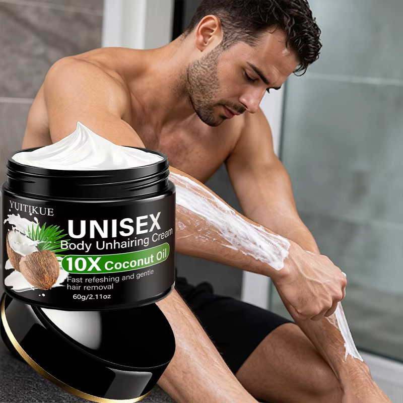 YUITIKUE Crème dépilatoire unisexe à l'huile de coco 10X