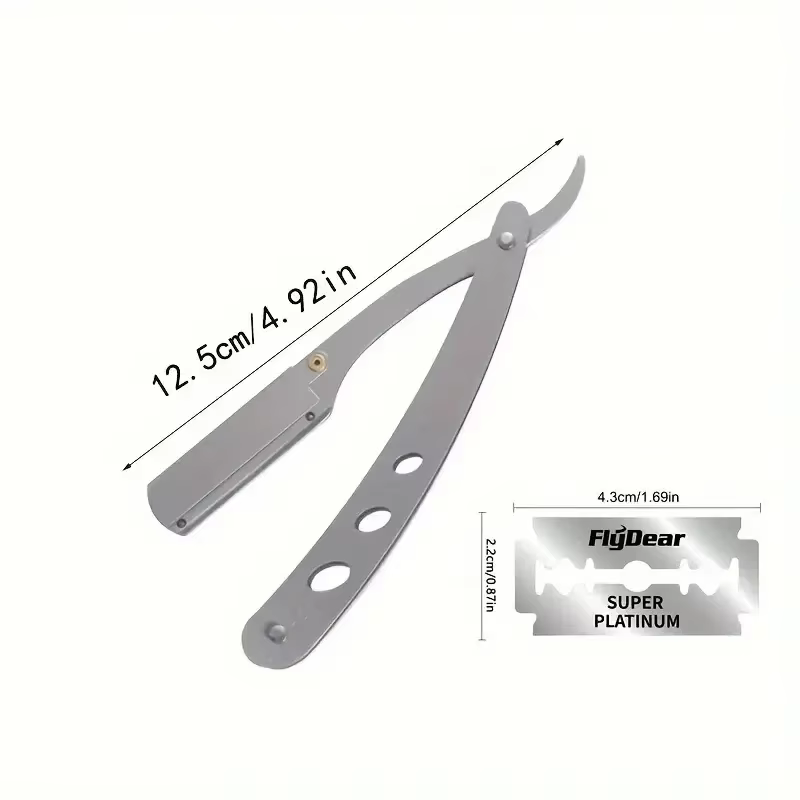 Rasoir de sécurité manuel pliable en acier inoxydable pour hommes