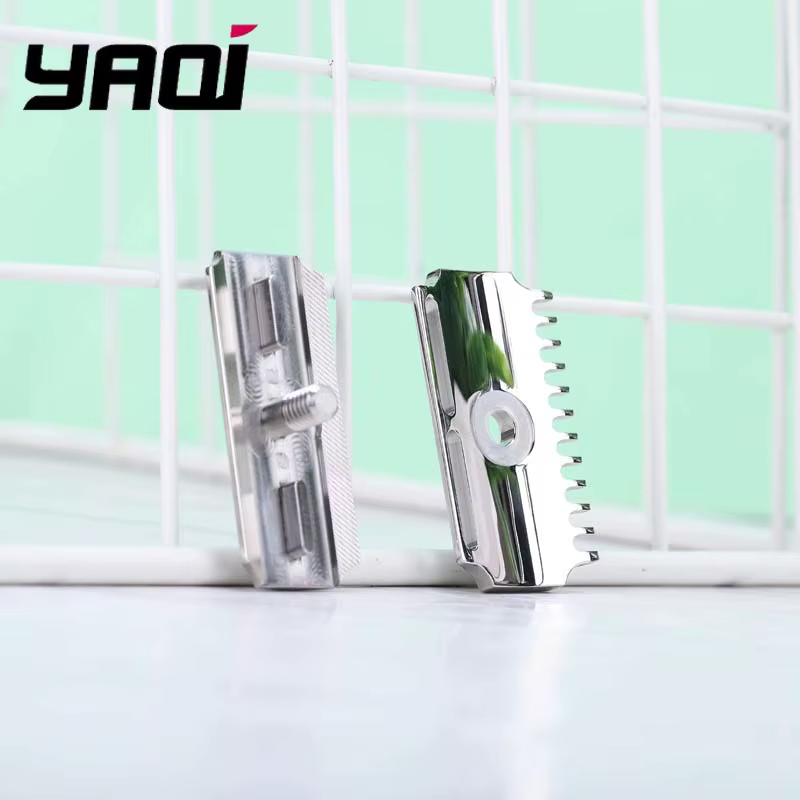 YAQI Vostok 70DC tête de rasoir de sécurité 316 acier inoxydable poli double peigne avec écart de lame de 0.7mm pour un rasage fluide