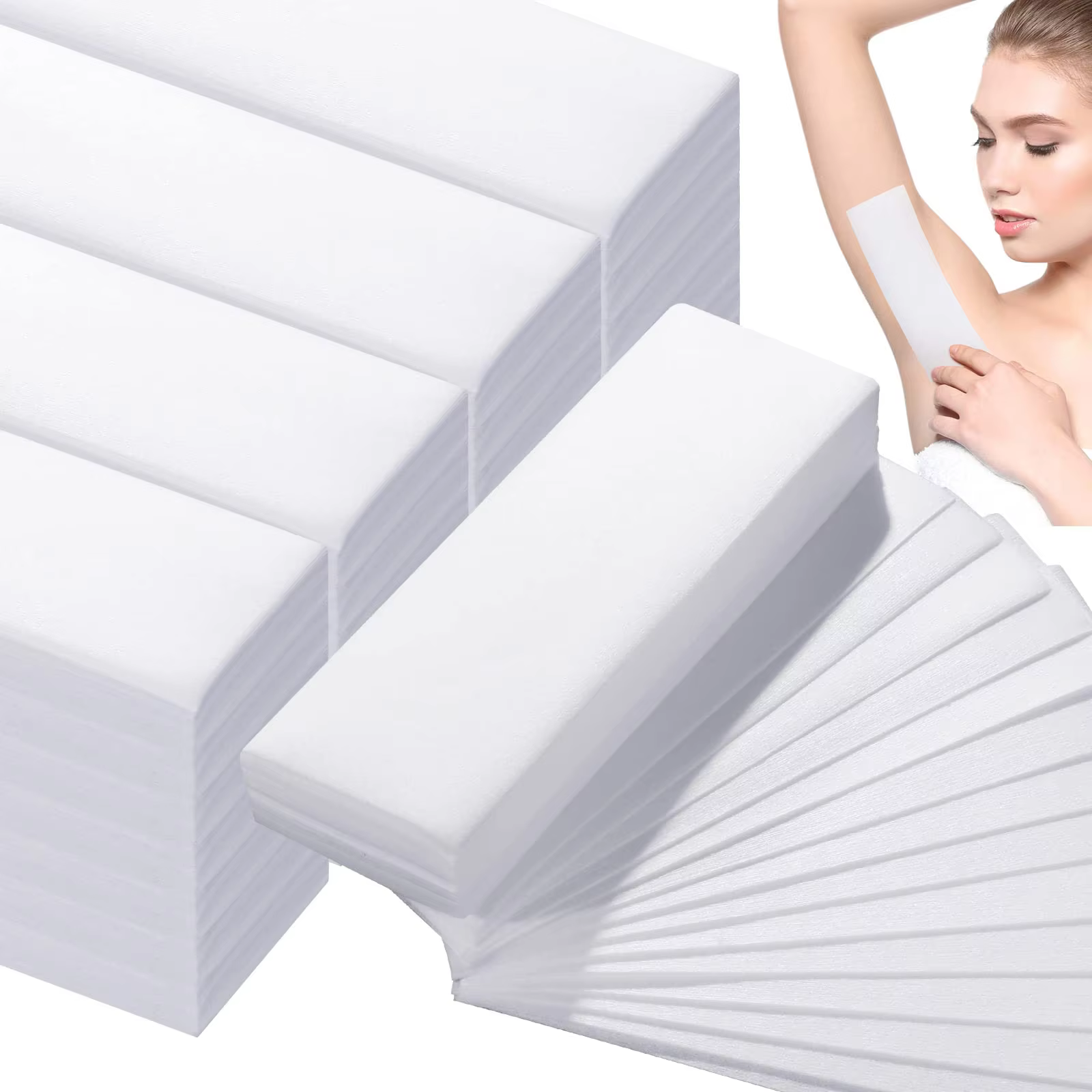 10-100 bandes de cire professionnelles pour épilation-tissu résistant aux déchirures