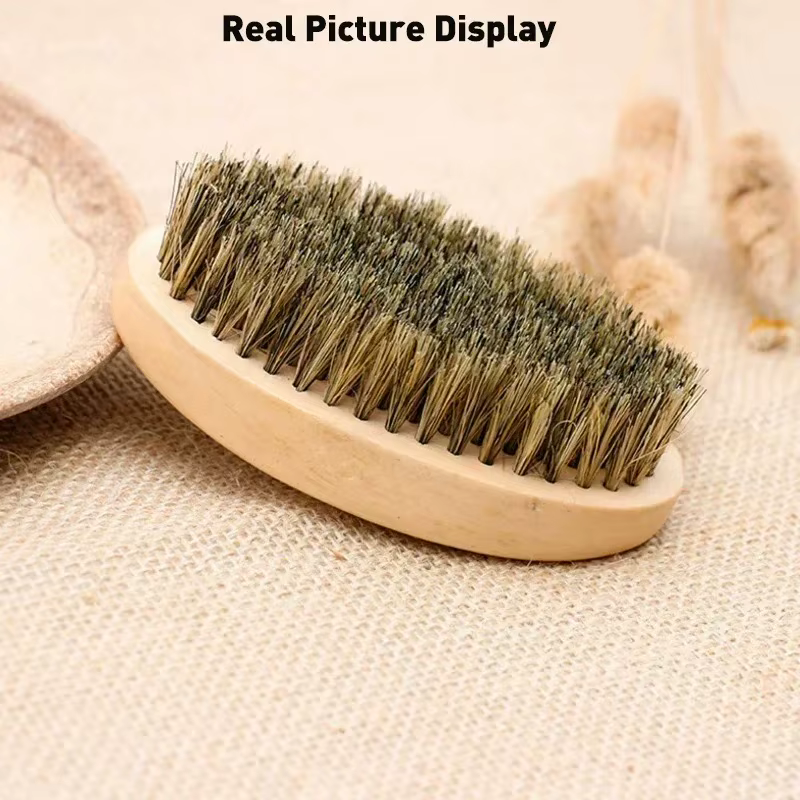 Brosse de rasage professionnelle en bois pour hommes