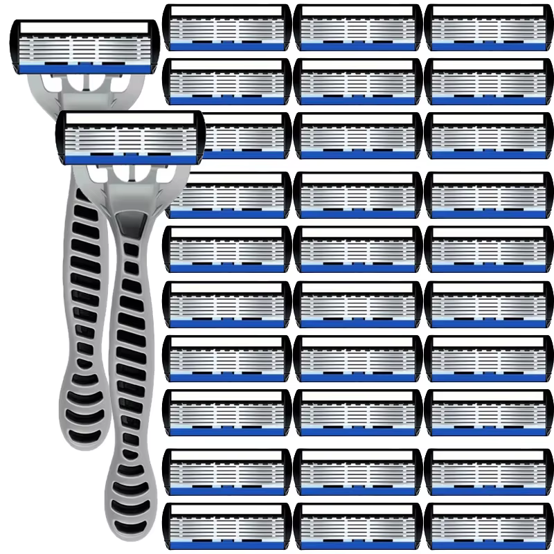 Rasoir multi-lames pratique pour hommes : toilettage sans effort des poils de la tête et du corps
