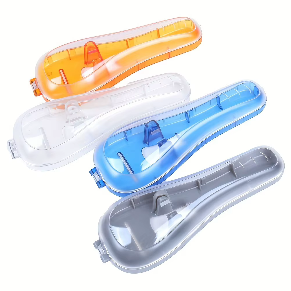 Transparent portable voyage hommes protection de rasage manuel boîte en plastique couvercle conteneur stockage rasoir boîte de protection stockage