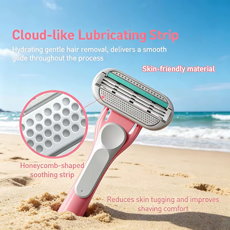 Gillette Little Knife Lady Special, lame ultra-fine à 3 couches, élimination des poils, manche antidérapant, rasoir à nettoyage rapide
