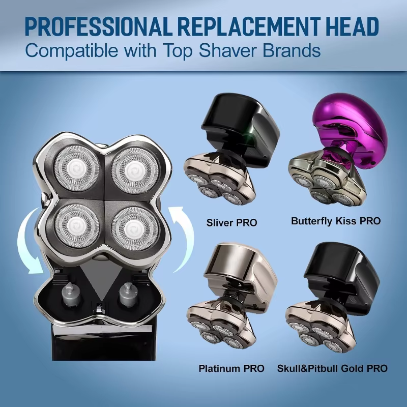 Lames de rechange Pro 4 pour rasoirs Skull & Pitbulls – Compatible avec Gold/Silver/Platinum PRO