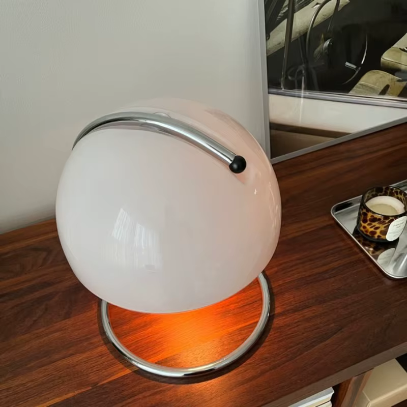 Lampe de chevet en verre Bauhaus, lampe diffuseur d'arôme de cire fondante sans feu, lampe nordique tendance de chevet pour chambre à coucher