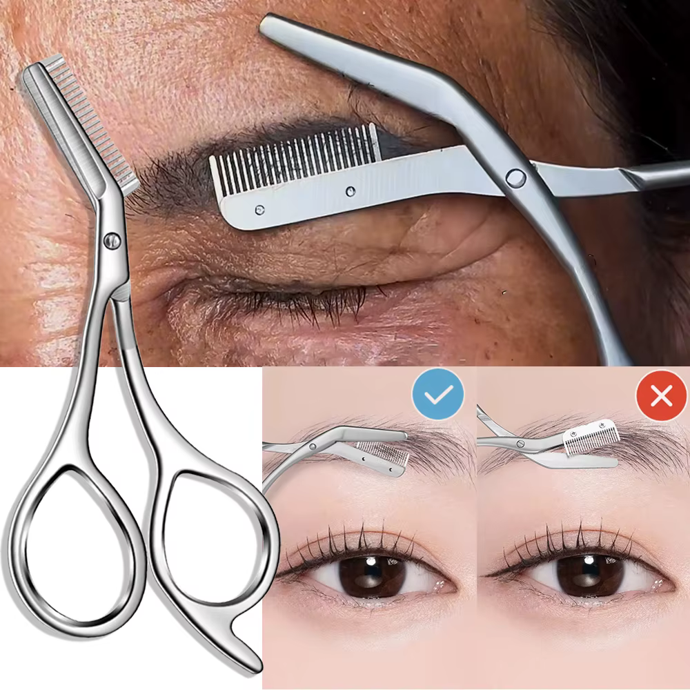 Ciseaux coupe-sourcils en acier inoxydable
