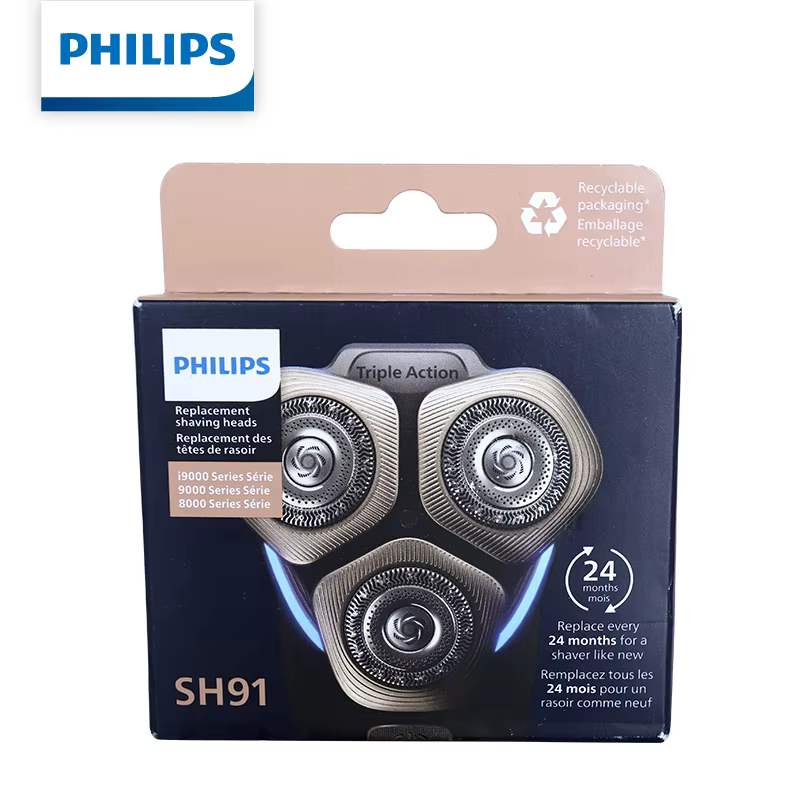 3 pièces Têtes de rasage de rechange Philips SH91/51 avec grille de coupe pour les séries